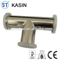 Sanitary short type clamped tee